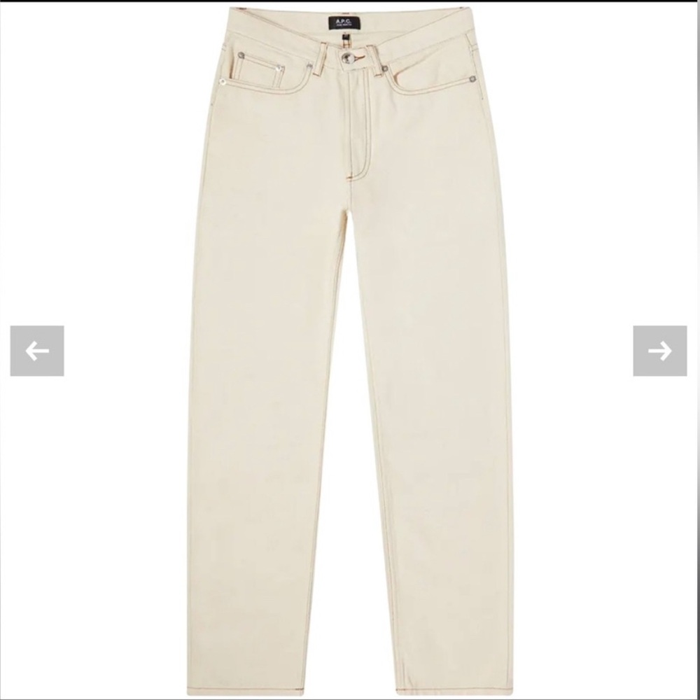 A.P.C. Jean Martin Jeans Ecru SZ 27 flaw -see notes and pic